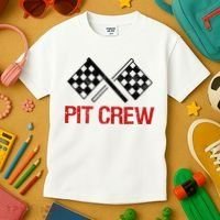 Pit Crew For Racing Car Parties Kids T-Shirt thumb 3