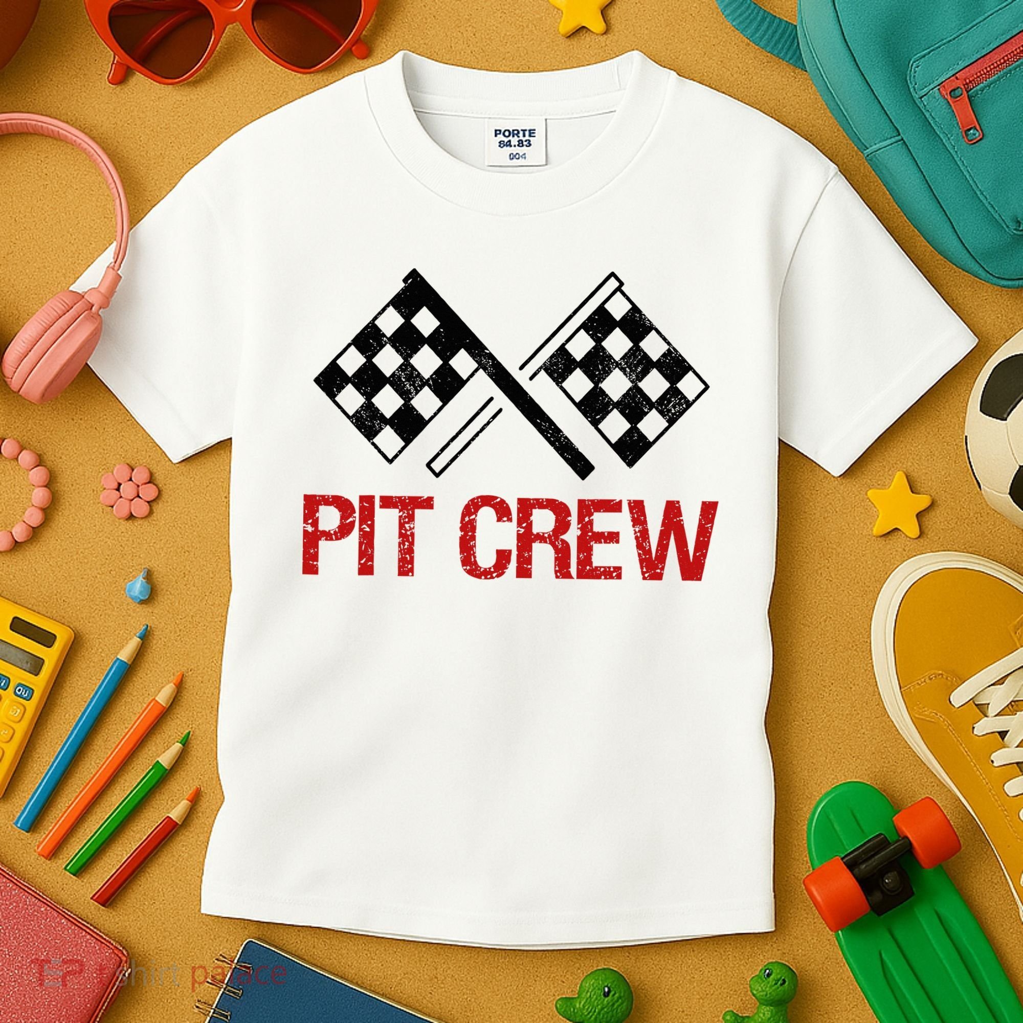 Pit Crew For Racing Car Parties Kids T-Shirt