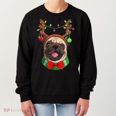 Pug Christmas Festive Cute Women's Sweatshirt