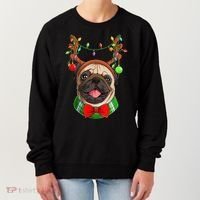 Pug Christmas Festive Cute Women's Sweatshirt thumb 0