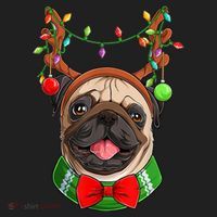 Pug Christmas Festive Cute Women's Sweatshirt thumb 2