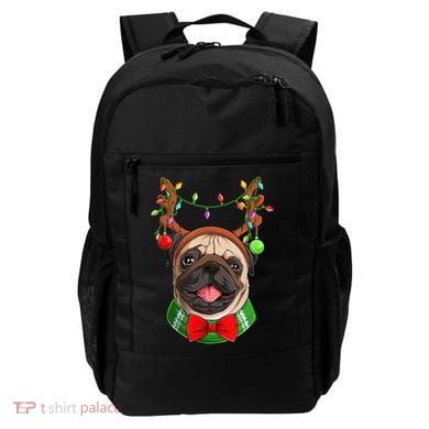 Pug Christmas Festive Cute Backpack
