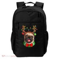 Pug Christmas Festive Cute Backpack thumb 0