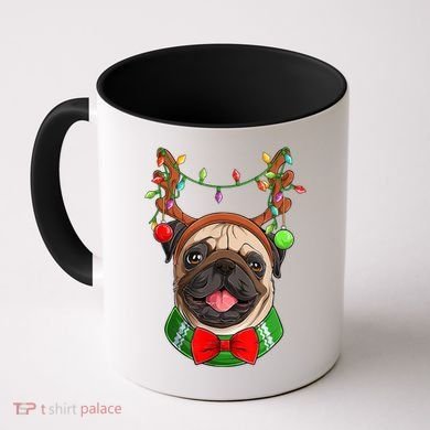 Pug Christmas Festive Cute Coffee Mug