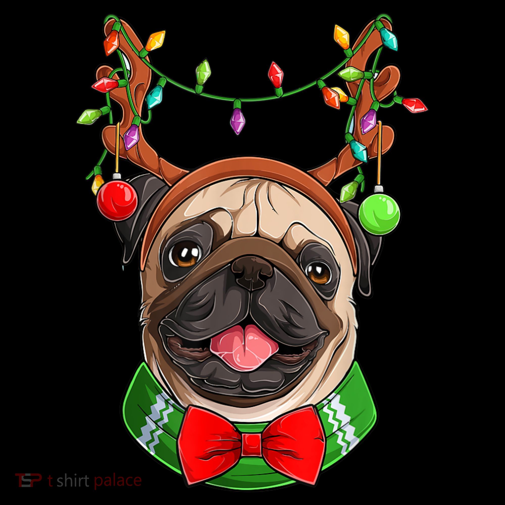 Pug Christmas Festive Cute Coffee Mug