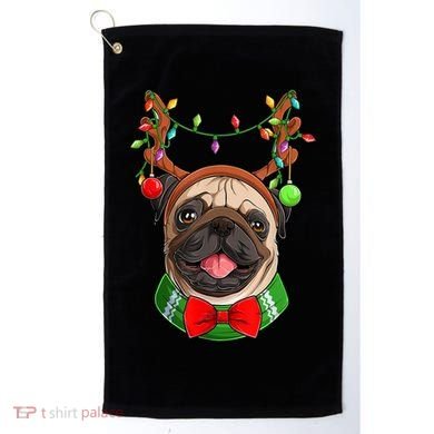 Pug Christmas Festive Cute Golf Towel