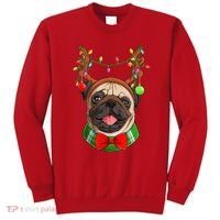 Pug Christmas Festive Cute Sweatshirt thumb 0