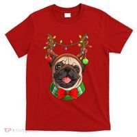 Pug Christmas Festive Cute T-Shirt thumb 0