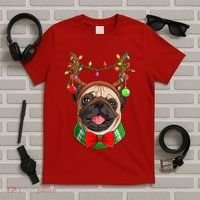 Pug Christmas Festive Cute T-Shirt thumb 5