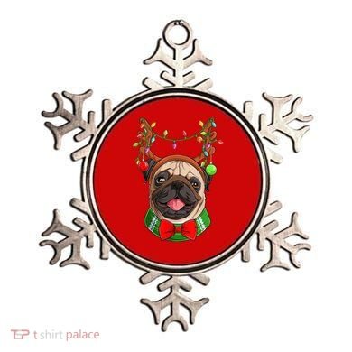 Pug Christmas Festive Cute Ornament