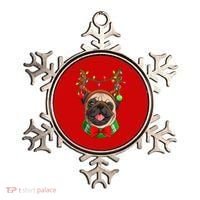 Pug Christmas Festive Cute Ornament thumb 0