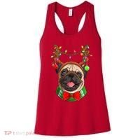 Pug Christmas Festive Cute Women's Tank Top thumb 0