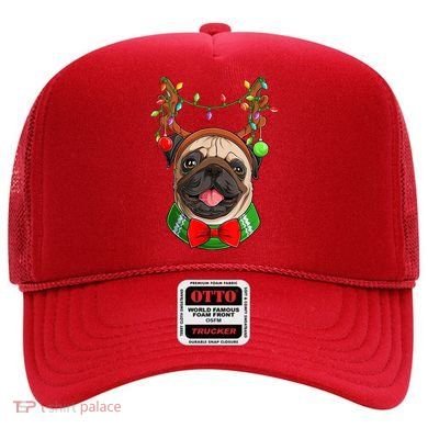 Pug Christmas Festive Cute Hat