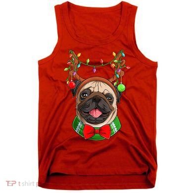 Pug Christmas Festive Cute Tank Top
