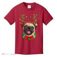 Pug Christmas Festive Cute Kids T-Shirt thumb 0