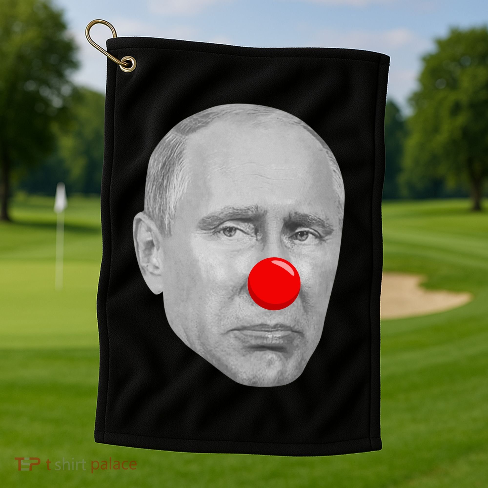 Putin Clown Funny Golf Towel