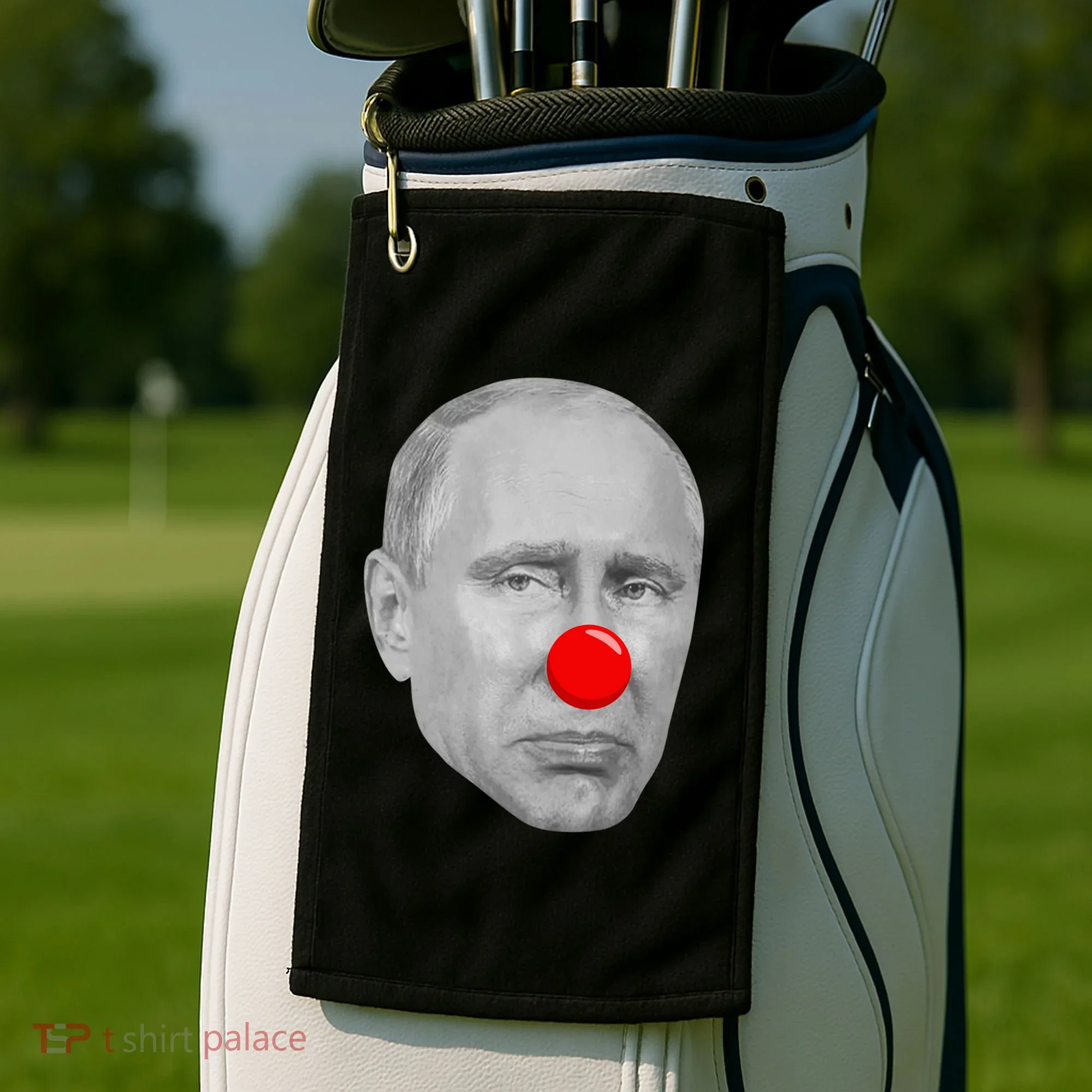 Putin Clown Funny Golf Towel
