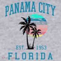 Panama City Florida Spring Vacations Beach Palm Trees Summer Women's Sweatshirt thumb 2
