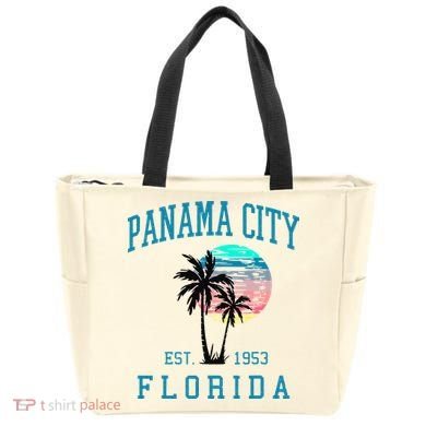 Panama City Florida Spring Vacations Beach Palm Trees Summer Tote Bag