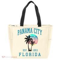 Panama City Florida Spring Vacations Beach Palm Trees Summer Tote Bag thumb 0