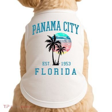 Panama City Florida Spring Vacations Beach Palm Trees Summer Doggie Tank
