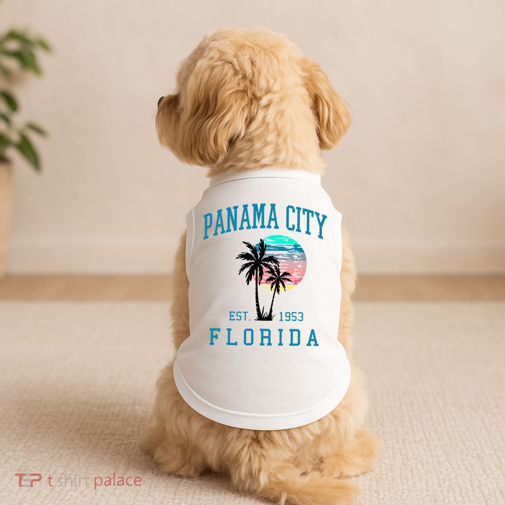 Panama City Florida Spring Vacations Beach Palm Trees Summer Doggie Tank