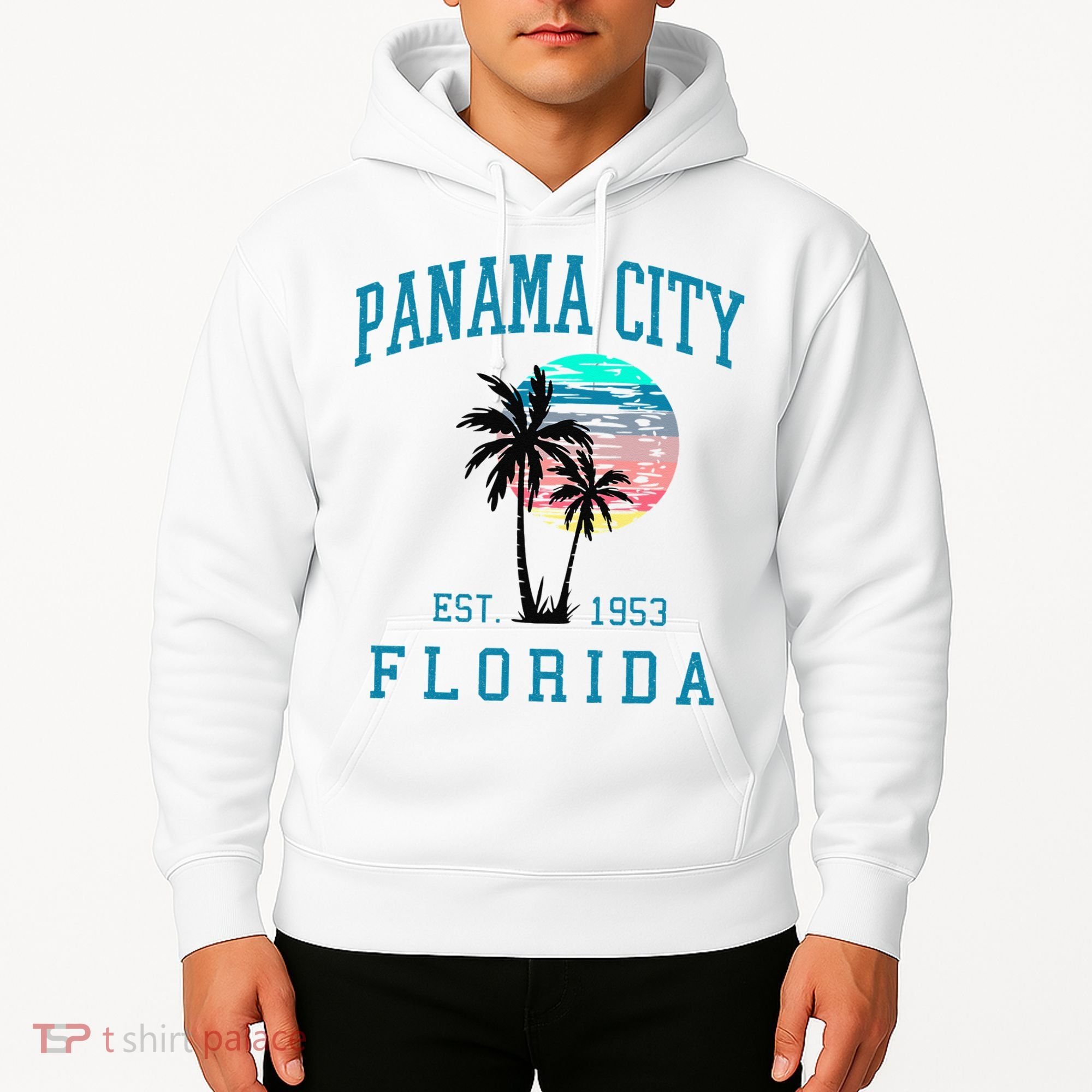 Panama City Florida Spring Vacations Beach Palm Trees Summer Hoodie