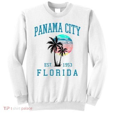 Panama City Florida Spring Vacations Beach Palm Trees Summer Sweatshirt