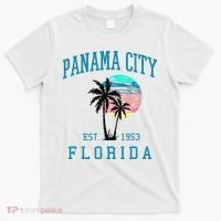 Panama City Florida Spring Vacations Beach Palm Trees Summer T-Shirt thumb 0