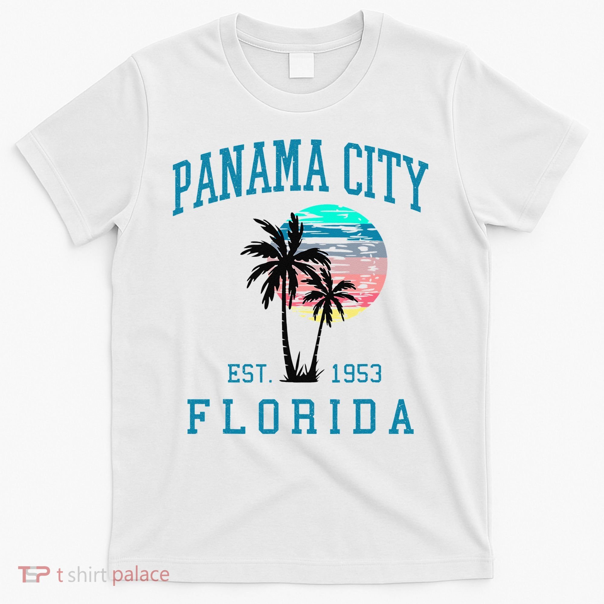 Panama City Florida Spring Vacations Beach Palm Trees Summer T-Shirt