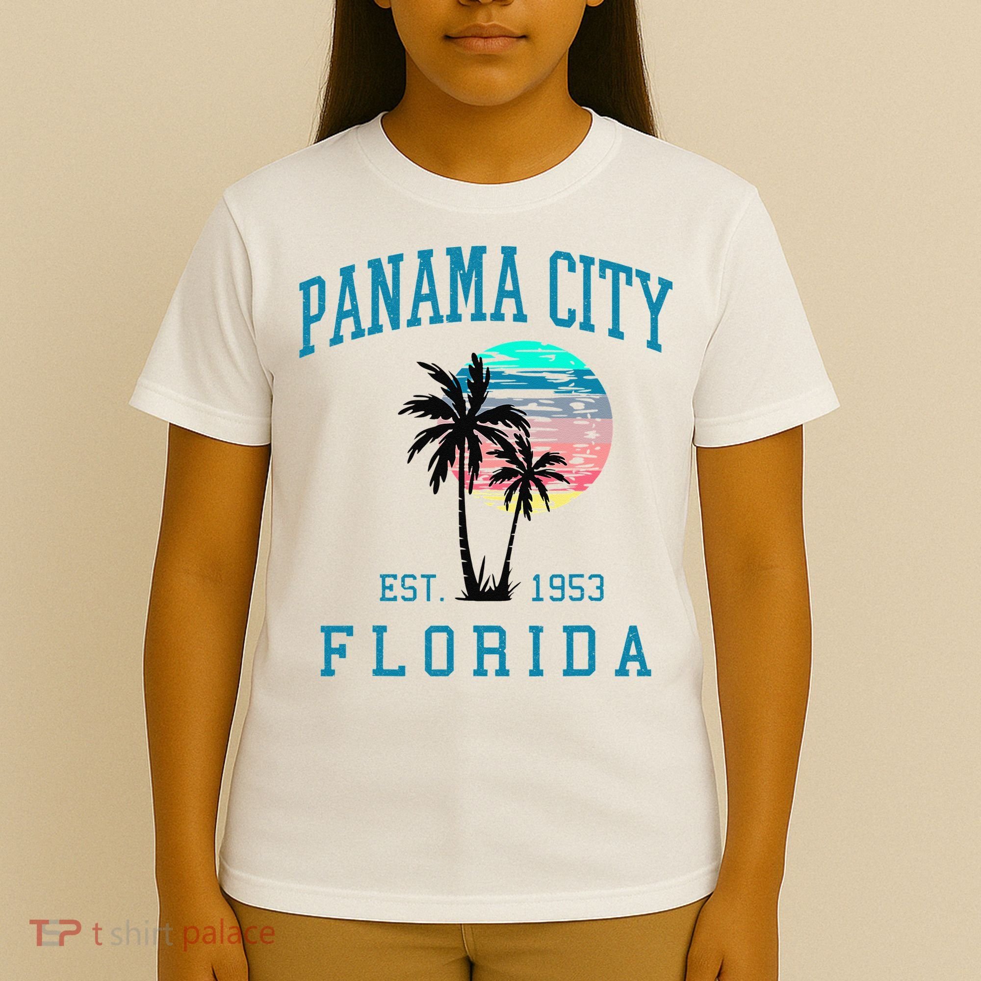 Panama City Florida Spring Vacations Beach Palm Trees Summer T-Shirt