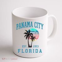 Panama City Florida Spring Vacations Beach Palm Trees Summer Coffee Mug thumb 1