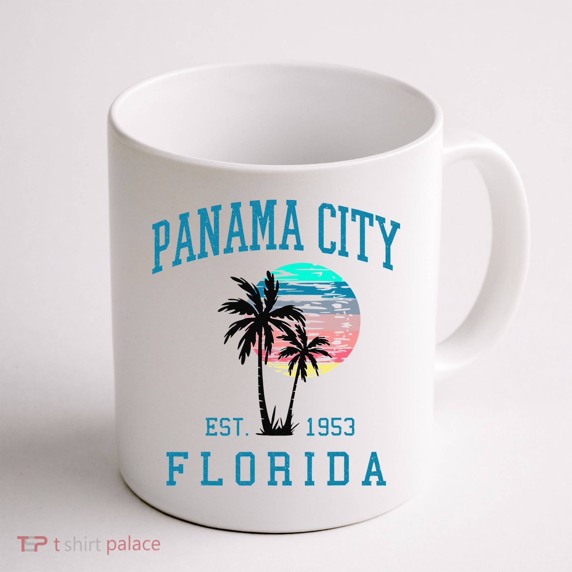 Panama City Florida Spring Vacations Beach Palm Trees Summer Coffee Mug