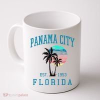 Panama City Florida Spring Vacations Beach Palm Trees Summer Coffee Mug thumb 0