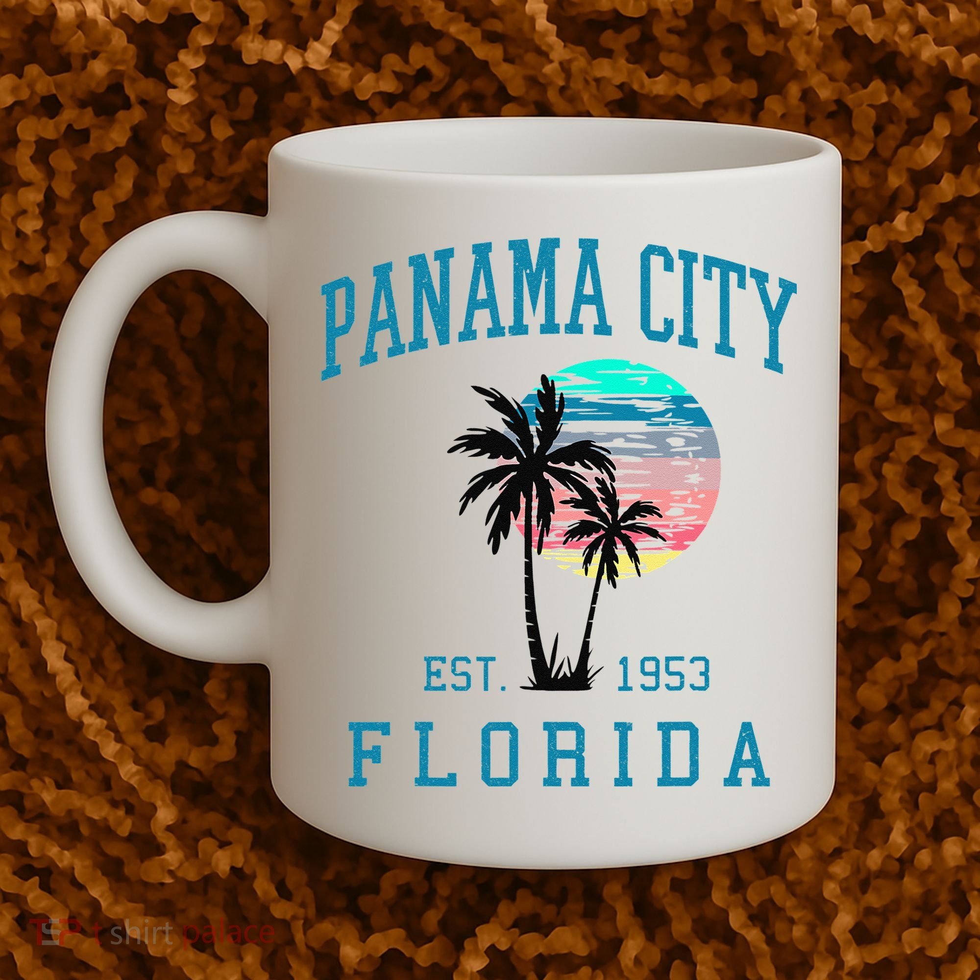 Panama City Florida Spring Vacations Beach Palm Trees Summer Coffee Mug