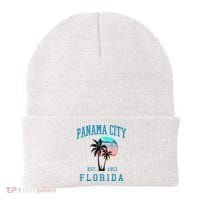 Panama City Florida Spring Vacations Beach Palm Trees Summer Beanie thumb 0