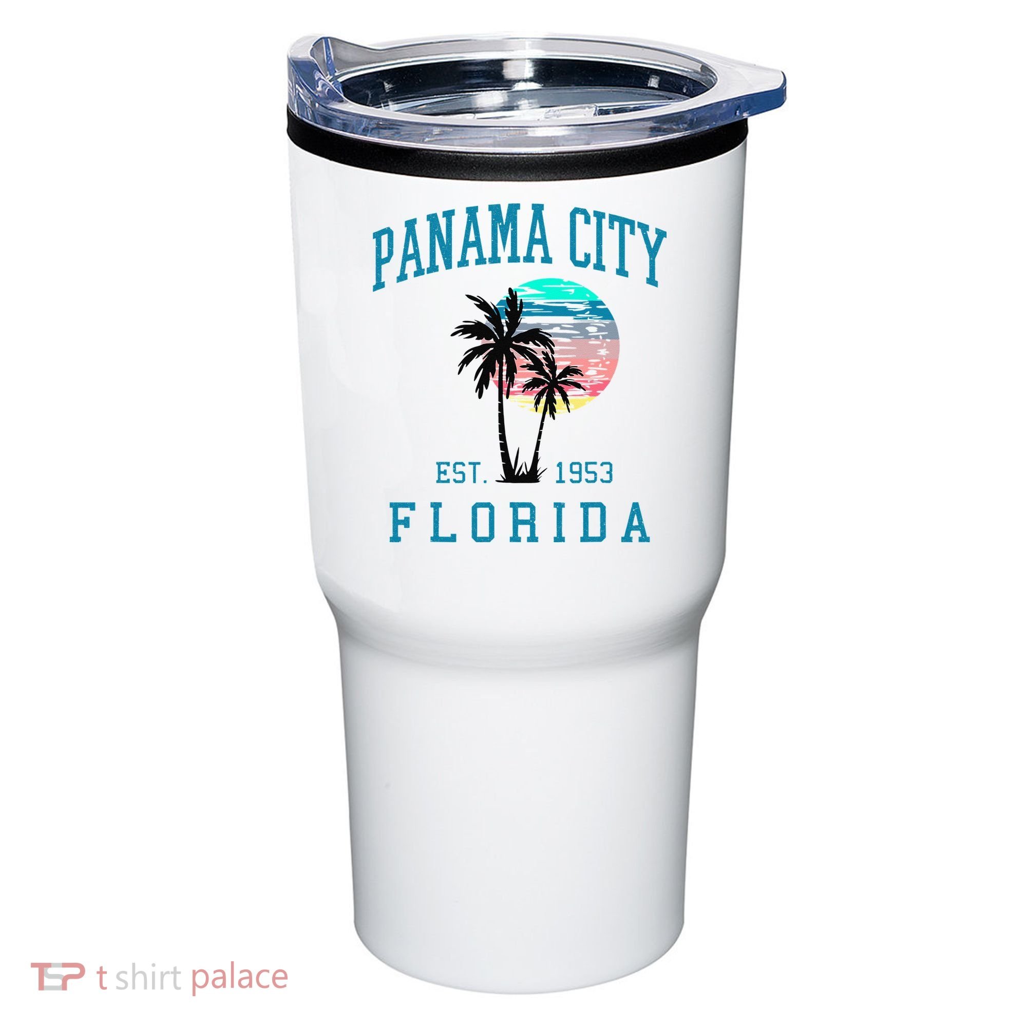 Panama City Florida Spring Vacations Beach Palm Trees Summer Tumbler