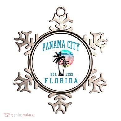 Panama City Florida Spring Vacations Beach Palm Trees Summer Ornament