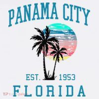 Panama City Florida Spring Vacations Beach Palm Trees Summer Women's Tank Top thumb 5