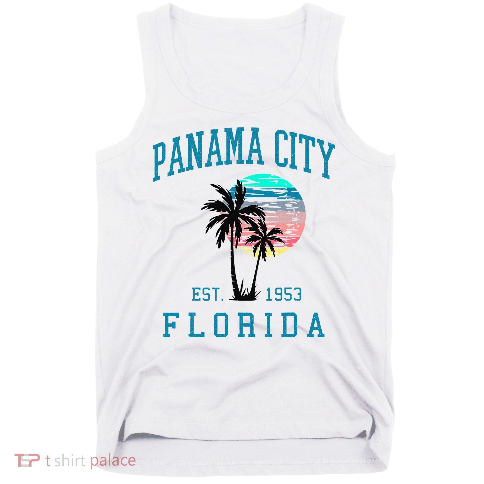 Panama City Florida Spring Vacations Beach Palm Trees Summer Tank Top