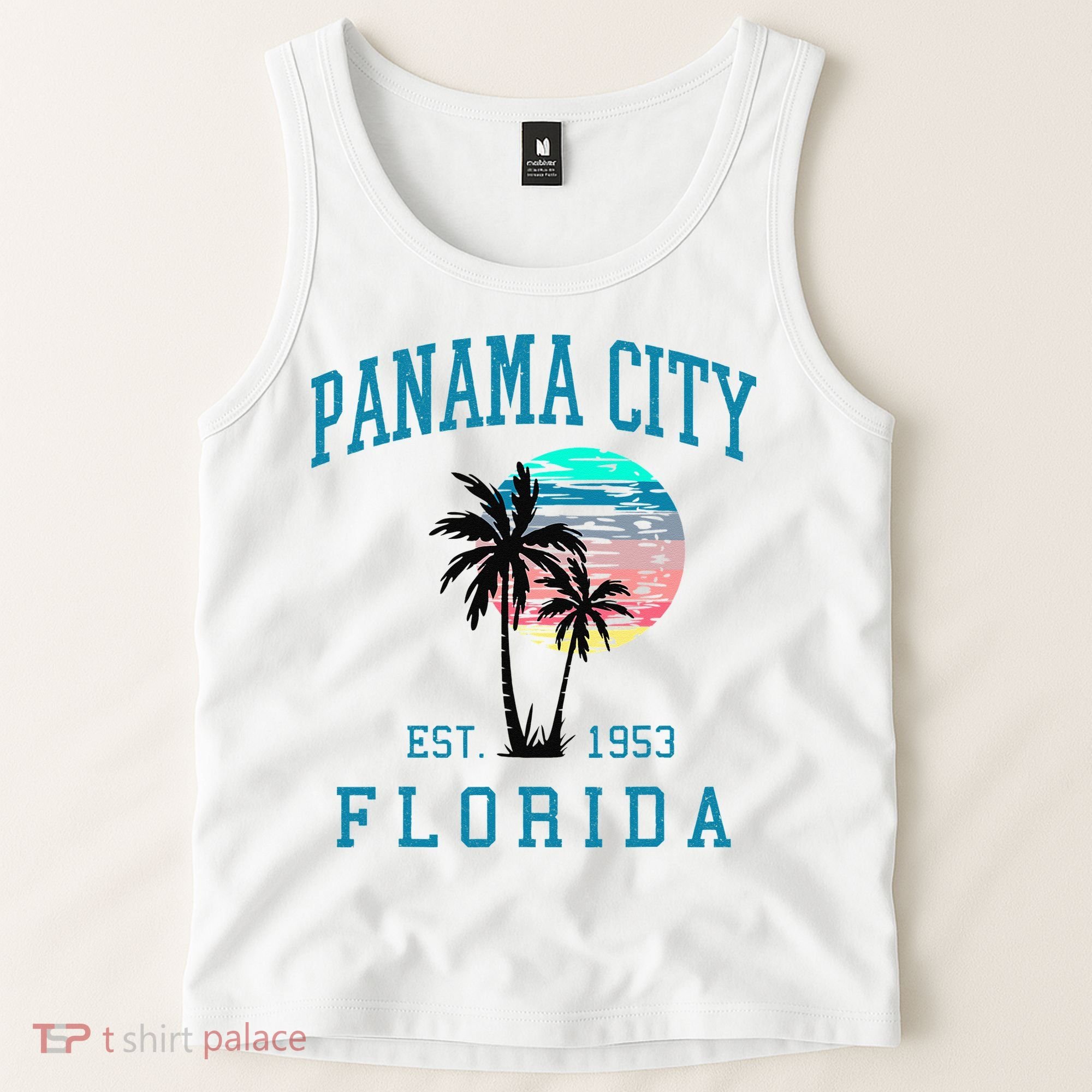 Panama City Florida Spring Vacations Beach Palm Trees Summer Tank Top