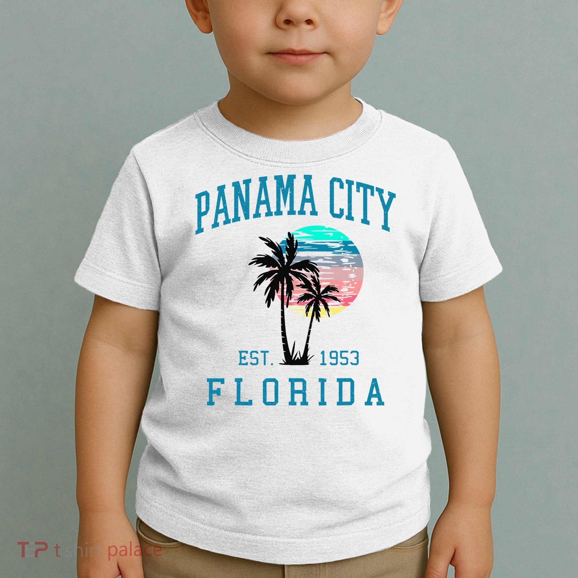 Panama City Florida Spring Vacations Beach Palm Trees Summer Toddler T-Shirt