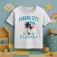 Panama City Florida Spring Vacations Beach Palm Trees Summer Toddler T-Shirt thumb 3
