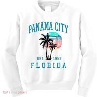 Panama City Florida Spring Vacations Beach Palm Trees Summer Kids Sweatshirt thumb 0
