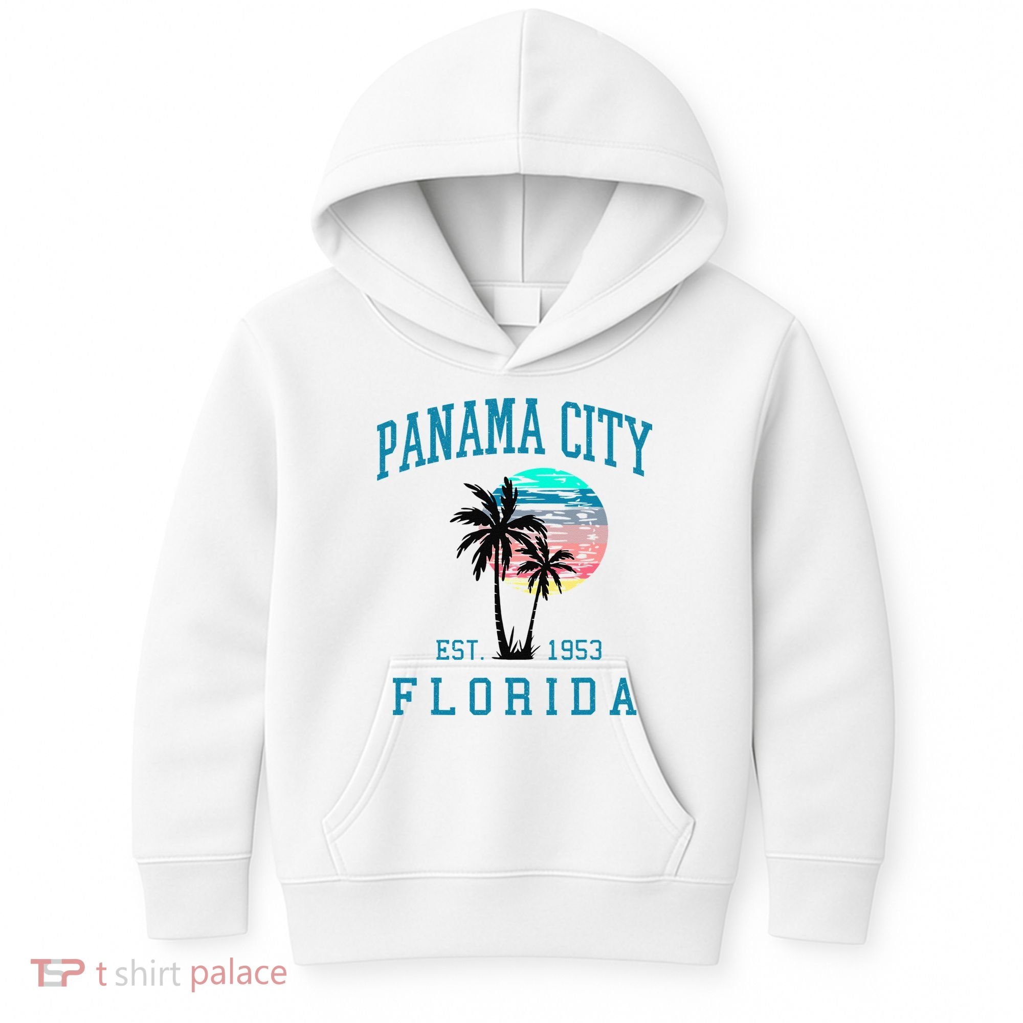 Panama City Florida Spring Vacations Beach Palm Trees Summer Kids Hoodie