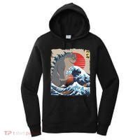 Persian Catzilla Funny Cat Ocean Waves Japanese Art Retro Women's Hoodie thumb 0