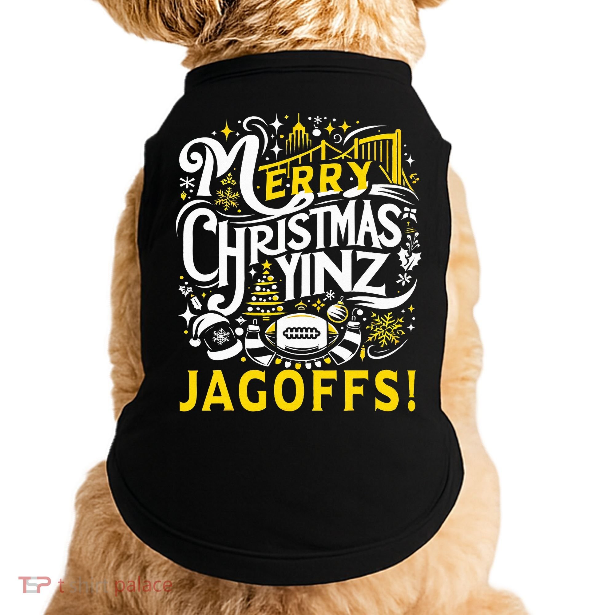 Pittsburgh Christmas Funny Yinz Jagoff Ugly Doggie Tank