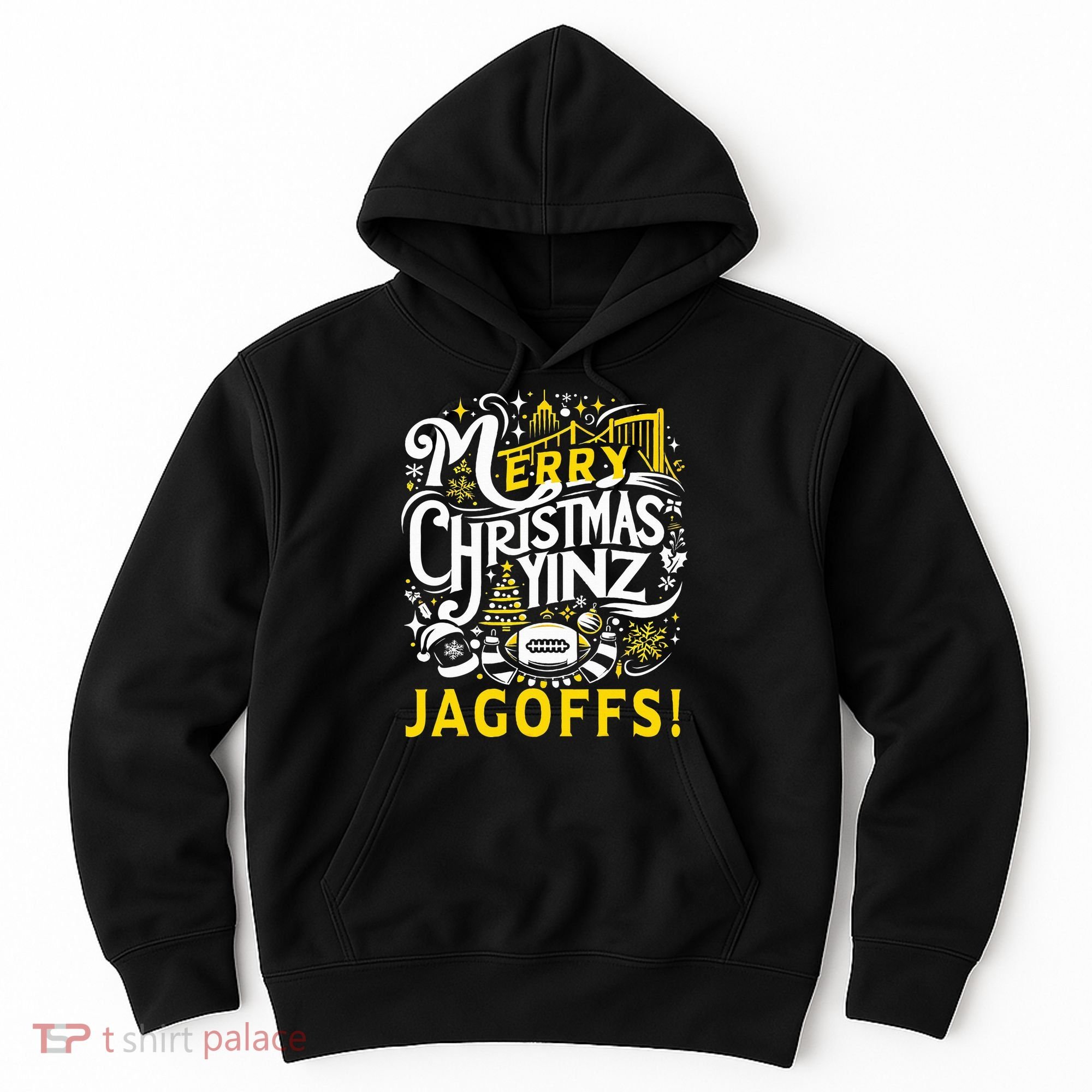 Pittsburgh Christmas Funny Yinz Jagoff Ugly Hoodie