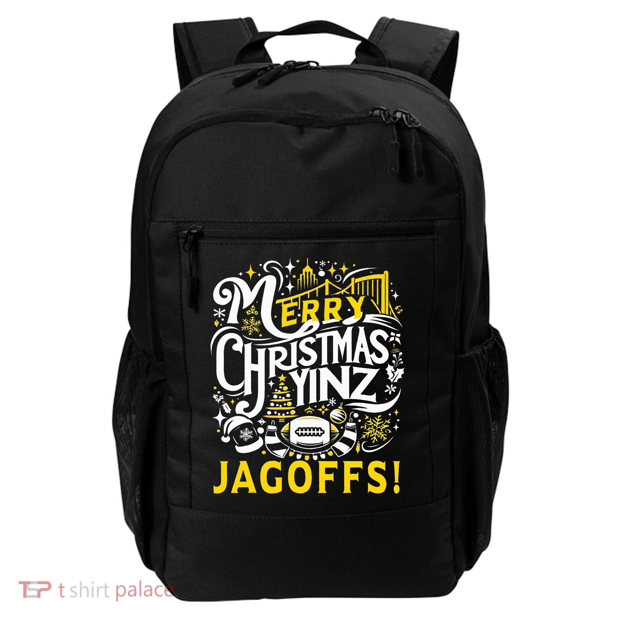 Pittsburgh Christmas Funny Yinz Jagoff Ugly Backpack
