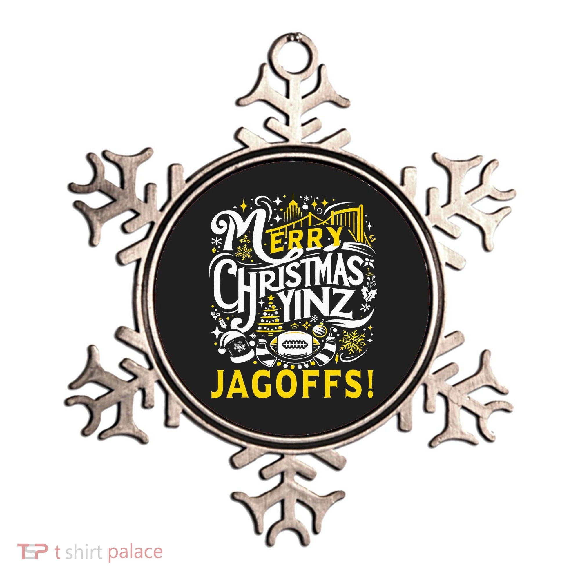 Pittsburgh Christmas Funny Yinz Jagoff Ugly Ornament